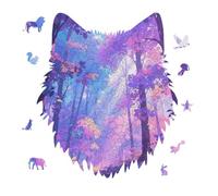Jigsaw Puzzles for Adults 175 Pieces Iridescent Forest Wooden Puzzle, Challenging Decorative Puzzles