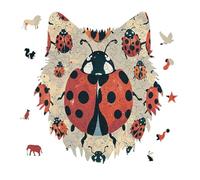 Jigsaw Puzzles for Adults 175 Pieces Ladybugs Pattern Infinite Speckled Wooden Puzzle, Challenging Decorative Puzzles