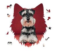 Jigsaw Puzzles for Adults 175 Pieces Schnauzer Wooden Puzzle, Challenging Decorative Puzzles