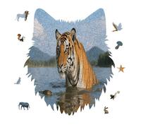 Jigsaw Puzzles for Adults 175 Pieces Tiger Wooden Puzzle, Challenging Decorative Puzzles