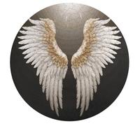 Jigsaw Puzzles for Adults 195 Pieces Angel Wing Round Wooden Puzzle, Challenging Decorative Puzzles