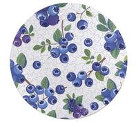 Jigsaw Puzzles for Adults 195 Pieces Blueberries with Leaves Round Wooden Puzzle, Challenging Decorative Puzzles