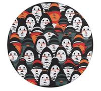 Jigsaw Puzzles for Adults 195 Pieces Monster Face Round Wooden Puzzle, Challenging Decorative Puzzles