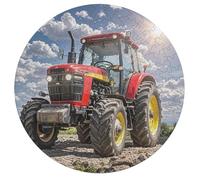 Jigsaw Puzzles for Adults 195 Pieces Tractor Theme Round Wooden Puzzle, Challenging Decorative Puzzles