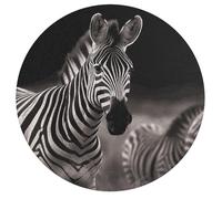 Jigsaw Puzzles for Adults 195 Pieces Wild Animals Zebra Round Wooden Puzzle, Challenging Decorative Puzzles