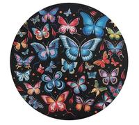Jigsaw Puzzles for Adults 195 Pieces Zeeland Butterfly Round Wooden Puzzle, Challenging Decorative Puzzles
