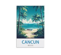 Jigsaw Puzzles for Adults 200，Cancun Mexico Beach Jigsaw Puzzles for Adults Educational Game Challenge Toy 200 Pieces Puzzle for Adult Kids 35x25cm