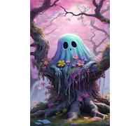 Jigsaw Puzzles for Adults 200 Cartoon Ghost Puzzle Impossible Hard Difficult Challenging Puzzle for Adults 200 Piece Puzzle Games 13.8 x 9.8 inch