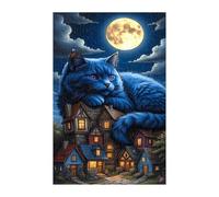 Jigsaw Puzzles for Adults 200 Moon Cat House, Challenge Educational Game, Impossible High Difficult Jigsaw Puzzles for Adults, Puzzle 200 Pieces