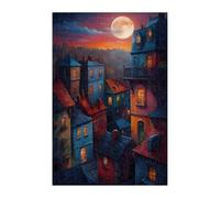 Jigsaw Puzzles for Adults 200 Moon City, Challenge Educational Game, Impossible High Difficult Jigsaw Puzzles for Adults, Puzzle 200 Pieces