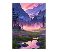 Jigsaw Puzzles for Adults 200 Mountain Forests Cabin, Challenge Educational Game, Impossible High Difficult Jigsaw Puzzles for Adults, Puzzle 200 Pieces