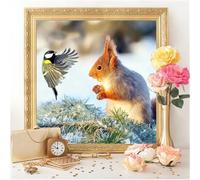 Jigsaw Puzzles for Adults 200 Piece,28x28 cm puzzle for adults Educational Game Challenge Toy 200 Pieces puzzles for Adult Home Decoration Puzzle Sparrow Squirrel