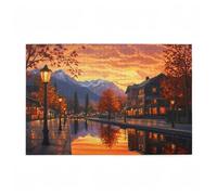 Jigsaw Puzzles for Adults 200 Piece Autumn Large Puzzle Cloud, Difficult Challenging Family Games for The Whole for Women, Wooden Jigsaws with Gift Box Packaging, Home Room Decor 35x25cm D-412