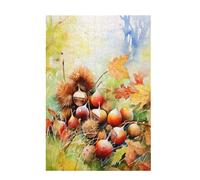 Jigsaw Puzzles for Adults 200 Piece Autumn Large Puzzle Leaf, Difficult Challenging Family Games for The Whole for Women, Wooden Jigsaws with Gift Box Packaging, Home Room Decor 35x25cm D-1619
