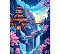 Jigsaw Puzzles for Adults 200 Piece Cartoon Ancient Architecture, Jigsaws 200 pieces for adults Family Activity, Challenging puzzles Games, Colourful, Beautiful Decoration Puzzle
