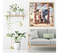 Jigsaw Puzzles for Adults 200 piece Elephant Swing, 200 Piece Difficult jigsaw puzzles for adults, Challenging Jigsaws 200 pieces, Puzzle Game for The Whole for Women, Gifts for Men 28x28cm