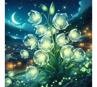 Jigsaw Puzzles For Adults 200 piece,Green Fluorescent Flowers jigsaw puzzle 28x28 cm Challenging puzzles,DIY Puzzle for Home Decoration Family Perfect Game