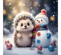 Jigsaw Puzzles for Adults 200 Piece jigsaw puzzles for Adult Educational Game Challenge Toy 200 Pieces Puzzle Challenging Games for The Whole for adults,Hedgehog Snowman puzzle Gifts