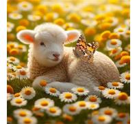 Jigsaw Puzzles for Adults 200 Piece jigsaw puzzles for Adult Educational Game Challenge Toy 200 Pieces Puzzle Challenging Games for The Whole for adults,Daisy Sheep Butterfly puzzle Gifts