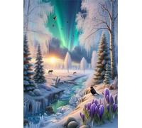 Jigsaw Puzzles for Adults 200 Piece jigsaw puzzles for Adult Educational Game Challenge Toy 200 Pieces Puzzle Challenging Games for The Whole for adults,Winter Grove Scenery puzzle Gifts