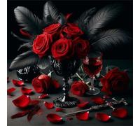 Jigsaw Puzzles for Adults 200 Piece jigsaw puzzles for Adult Educational Game Challenge Toy 200 Pieces Puzzle Challenging Games for The Whole for adults,Red Rose Red Wine puzzle Gifts