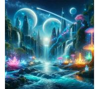 Jigsaw Puzzles for Adults 200 Piece jigsaw puzzles for Adult Educational Game Challenge Toy 200 Pieces Puzzle Challenging Games for The Whole for adults,Fantasy Space Waterfall puzzle Gifts