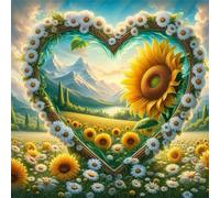 Jigsaw Puzzles for Adults 200 Piece jigsaw puzzles for Adult Educational Game Challenge Toy 200 Pieces Puzzle Challenging Games for The Whole for adults,Heart Daisy Sunflower puzzle Gifts