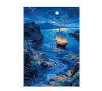 Jigsaw Puzzles for Adults 200 Piece jigsaw puzzles for Adult Educational Game Challenge Toy 200 Pieces Puzzle Challenging Games for The Whole for adults,Starlight Sea Sailing puzzle Gifts