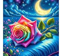 Jigsaw Puzzles for Adults 200 Piece jigsaw puzzles for Adult Educational Game Challenge Toy 200 Pieces Puzzle Challenging Games for The Whole for adults,Moonlight Sea Rose puzzle Gifts