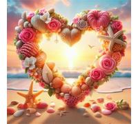 Jigsaw Puzzles for Adults 200 Piece jigsaw puzzles for Adult Educational Game Challenge Toy 200 Pieces Puzzle Challenging Games for The Whole for adults,Flowers Shells Heart puzzle Gifts