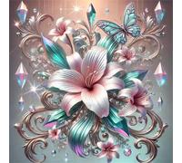 Jigsaw Puzzles for Adults 200 Piece jigsaw puzzles for Adult Educational Game Challenge Toy 200 Pieces Puzzle Challenging Games for The Whole for adults,Crystal Lily Butterfly puzzle Gifts