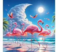 Jigsaw Puzzles for Adults 200 Piece jigsaw puzzles for Adult Educational Game Challenge Toy 200 Pieces Puzzle Challenging Games for The Whole for adults,Tropical Beach Flamingos puzzle Gifts
