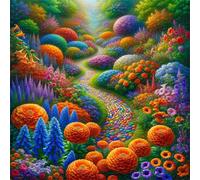 Jigsaw Puzzles for Adults 200 piece Lush Garden Paradise, 200 Piece Difficult jigsaw puzzles for adults, Challenging Jigsaws 200 pieces, Puzzle Game for The Whole for Women, Gifts for Men 28x28cm