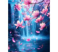Jigsaw Puzzles for Adults 200 Piece Magnolia Flowers Petals, Jigsaws 200 pieces for adults Family Activity, Challenging puzzles Games, Colourful, Beautiful Decoration Puzzle