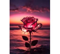 Jigsaw Puzzles for Adults 200 Piece Ocean Red Rose, Jigsaws 200 pieces for adults Family Activity, Challenging puzzles Games, Colourful, Beautiful Decoration Puzzle