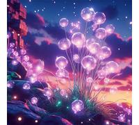Jigsaw Puzzles For Adults 200 piece,Purple Fluorescent Flowers jigsaw puzzle 28x28 cm Challenging puzzles,DIY Puzzle for Home Decoration Family Perfect Game