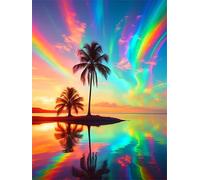 Jigsaw Puzzles for Adults 200 piece,Rainbow Aurora Lake Trees puzzles for adults,Classic Educational Games DIY Handwork Puzzle for Home Decor Gift