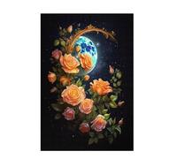 Jigsaw Puzzles for Adults 200 Piece Rose Large Puzzle Starry Sky, Difficult Challenging Family Games for The Whole for Women, Wooden Jigsaws with Gift Box Packaging, Gifts for Women 35x25cm D-1357
