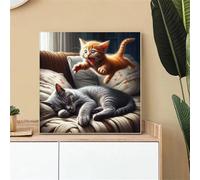 Jigsaw Puzzles for Adults 200 piece Sofa Cat, 200 Piece Difficult jigsaw puzzles for adults, Challenging Jigsaws 200 pieces, Puzzle Game for The Whole for Women, Gifts for Men 28x28cm