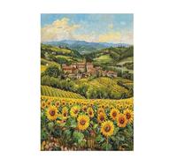 Jigsaw Puzzles for Adults 200 Piece Sunflower Large Puzzle Farm, Difficult Challenging Family Games for The Whole for Women, Wooden Jigsaws with Gift Box Packaging, Gifts for Women 35x25cm D-1113