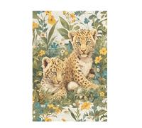 Jigsaw Puzzles for Adults 200 Piece Tiger Large Puzzle Flower, Difficult Challenging Family Games for The Whole for Women, Wooden Jigsaws with Gift Box Packaging, Home Room Decor 35x25cm D-1256