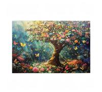 Jigsaw Puzzles for Adults 200 Piece Tree Large Puzzle Butterfly, Difficult Challenging Family Games for The Whole for Women, Wooden Jigsaws with Gift Box Packaging, Home Room Decor 35x25cm D-119