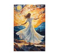 Jigsaw Puzzles for Adults 200 Piece Woman Large Puzzle Starry Sky, Difficult Challenging Family Games for The Whole for Women, Wooden Jigsaws with Gift Box Packaging, Gifts for Women 35x25cm D-1381