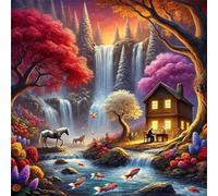 Jigsaw Puzzles For Adults 200 piece,Woods Leisurely Times jigsaw puzzle 28x28 cm Challenging puzzles,DIY Puzzle for Home Decoration Family Perfect Game
