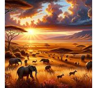 Jigsaw Puzzles for Adults 200 Pieces African Savanna Animals,Hard Difficult Challenging Puzzle for adults,200 Piece Educational Game Home Decoration puzzle