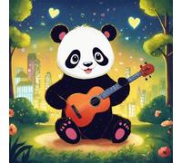 Jigsaw Puzzles for Adults 200 Pieces Animal Panda Guitar, Puzzles for Adults, Challenging Game, Impossible Hard Challenge, Puzzle for Adult 200 Pieces