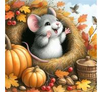 Jigsaw Puzzles for Adults 200 Pieces Autumn Animal Mouse, Puzzles for Adults, Challenging Game, Impossible Hard Challenge, Puzzle for Adult 200 Pieces