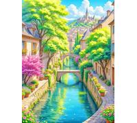 Jigsaw Puzzles for Adults 200 Pieces, Beautiful Canal Bridge Puzzles for Adults 200 Pieces, Challenging Puzzle 14x10 inch, Interactive Puzzle Gift for Stress Selief and Relaxation