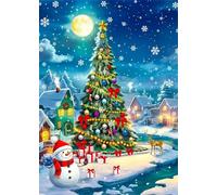 Jigsaw Puzzles for Adults 200 Pieces,Christmas Tree Snowman jigsaw puzzle 35x25 cm Challenging DIY Puzzle for Home Decoration,Family puzzles Perfect for Game