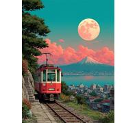 Jigsaw Puzzles for Adults 200 Pieces, City Train Puzzles for Adults 200 Pieces, Challenging Puzzle 14x10 inch, Interactive Puzzle Gift for Stress Selief and Relaxation